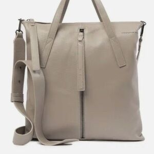 Christopher Kon bag putty leather convertible taupe crossbody purse